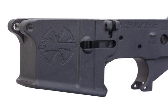 Noveske N4 AR-15 Lower Receiver is engraved with the Noveske Chainsaw logo